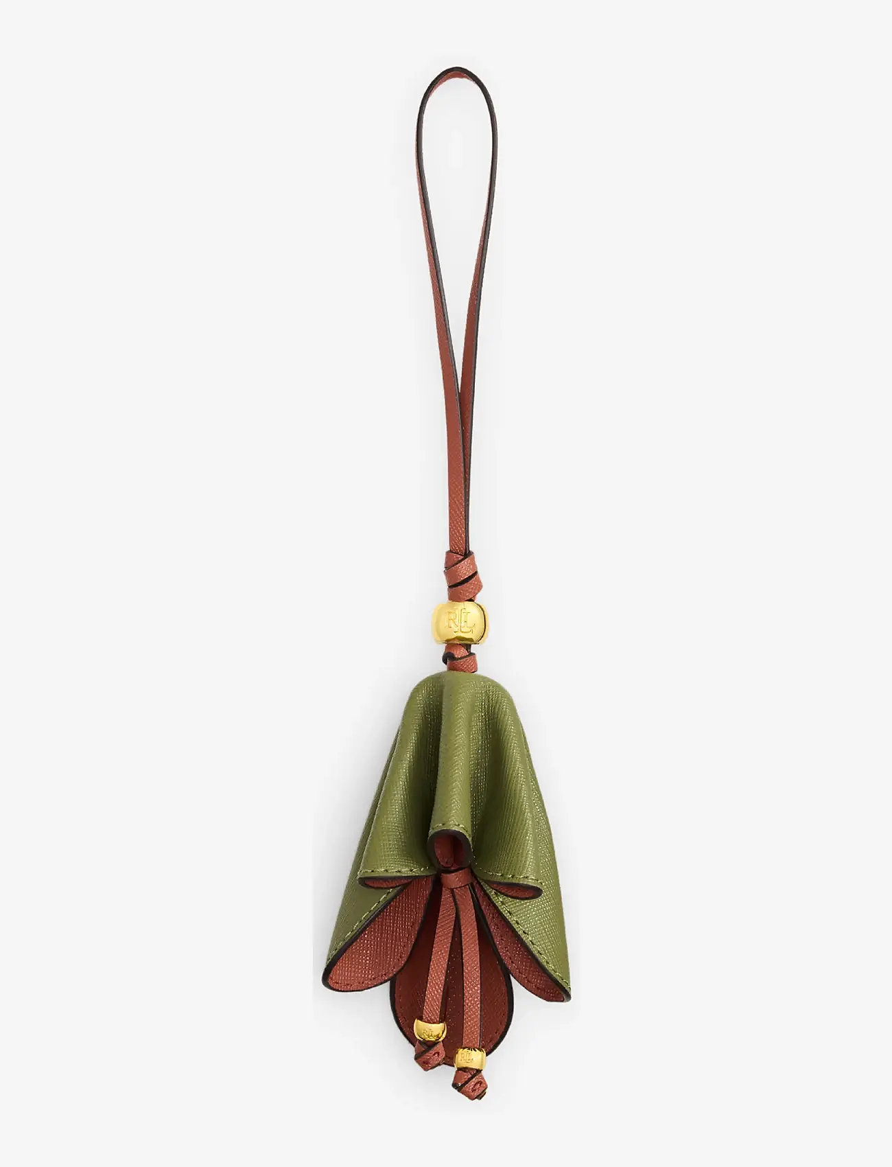 Lauren Ralph Lauren - Two-Tone Leather Flower Charm - schlüsselanhänger & taschenanhänger - sage green/red te - 0