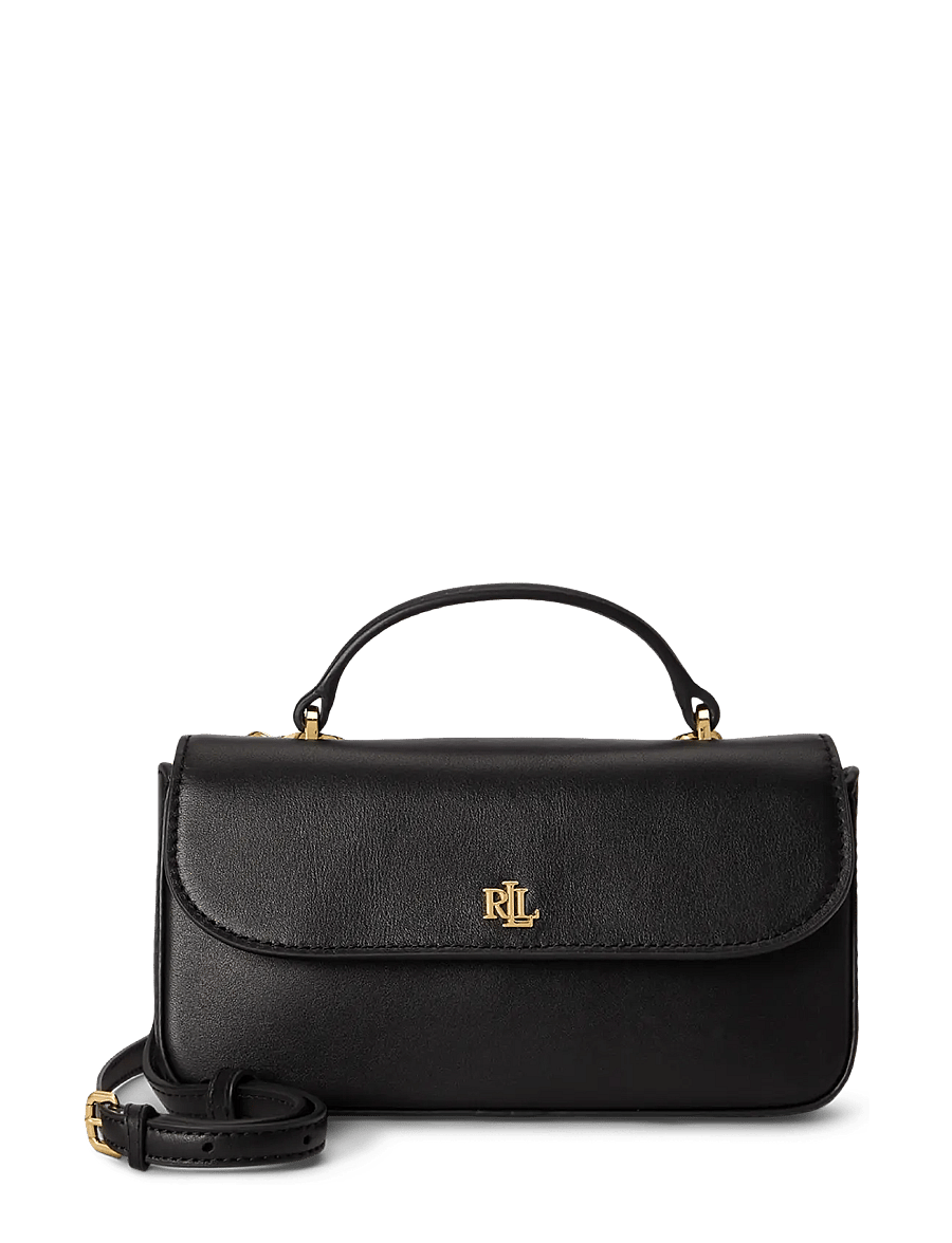 Lauren Ralph Lauren - Leather Marcy Crossbody Wallet - black - 0