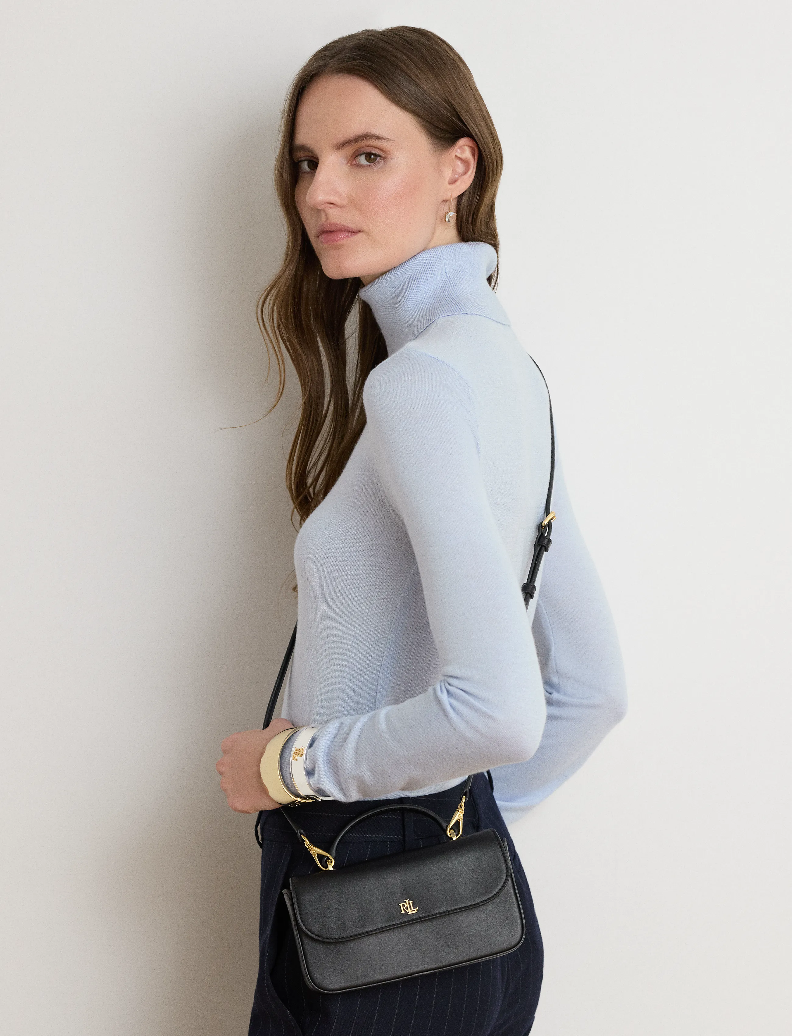 Lauren Ralph Lauren - Leather Marcy Crossbody Wallet - black - 4