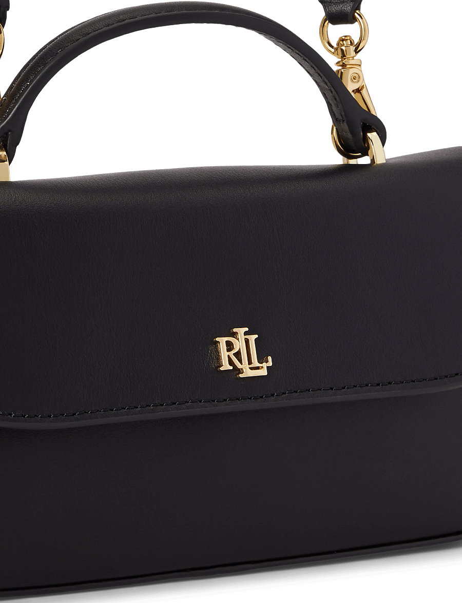 Lauren Ralph Lauren - Leather Marcy Crossbody Wallet - black - 5