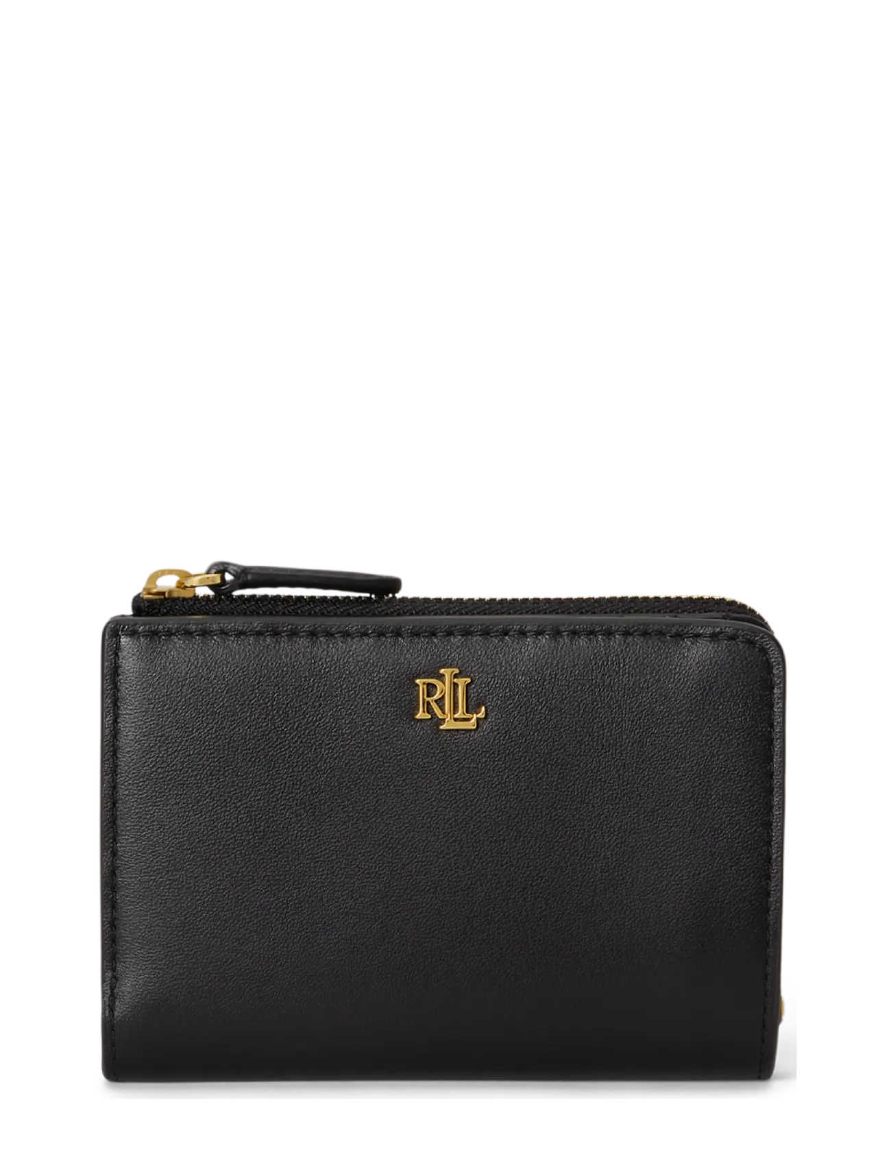 Lauren Ralph Lauren Leather Small Bi-Fold Wallet - Farben der Saison - BLACK / black