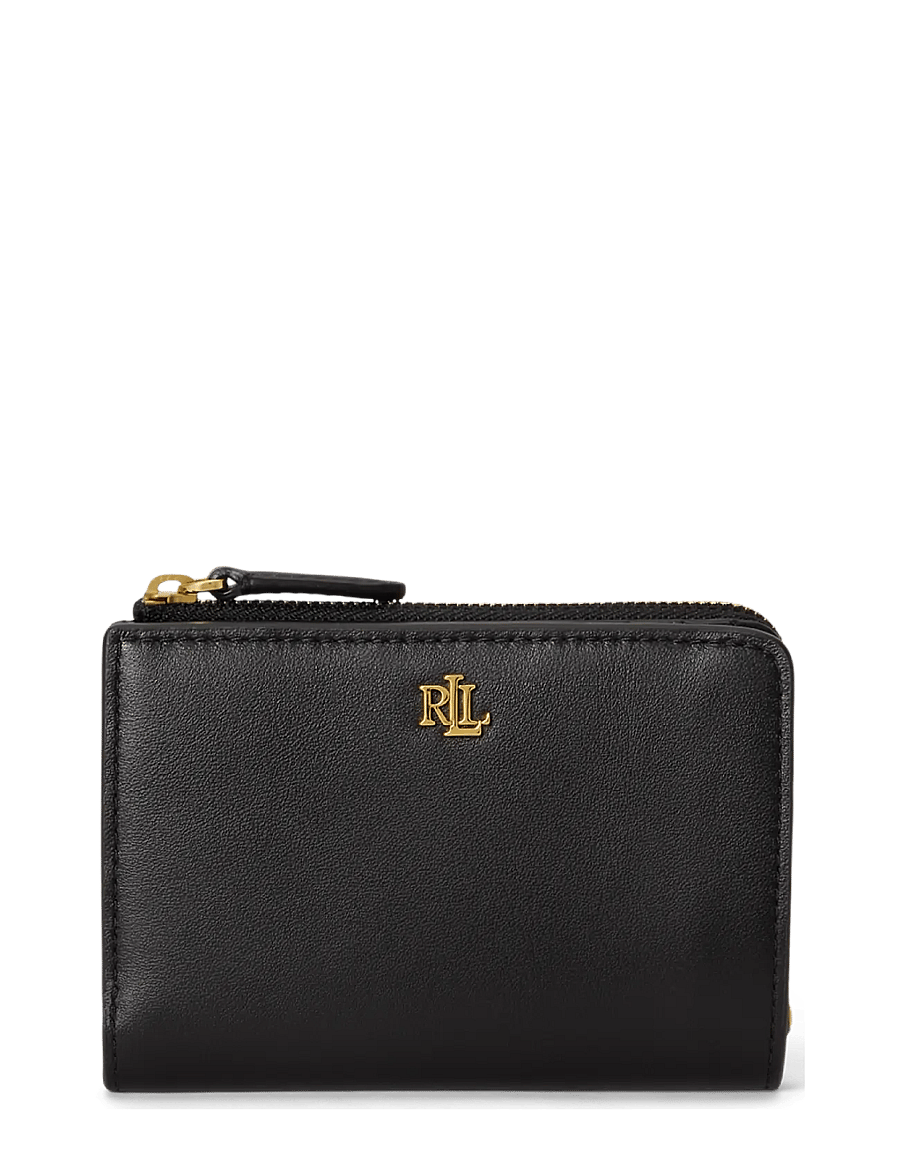 Lauren Ralph Lauren - Leather Small Bi-Fold Wallet - punge - black - 0