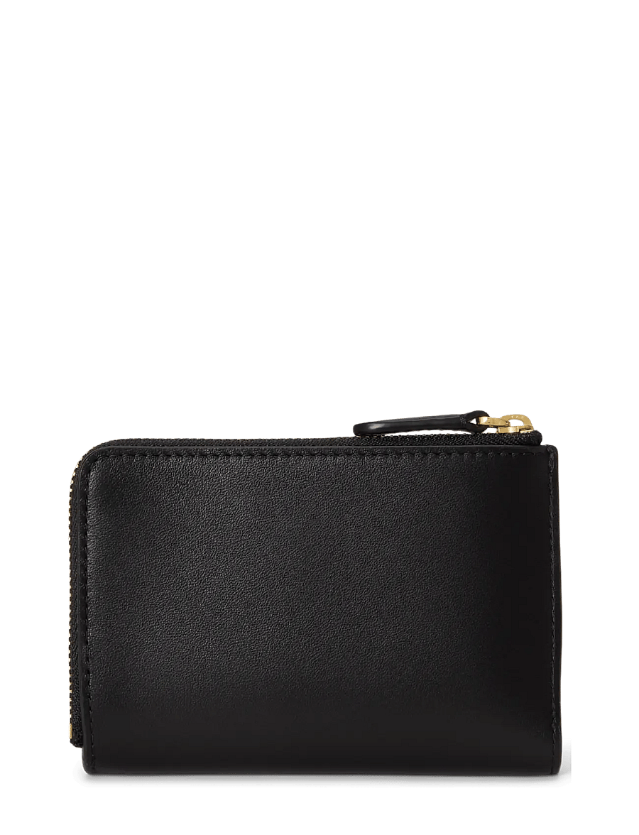Lauren Ralph Lauren - Leather Small Bi-Fold Wallet - punge - black - 1