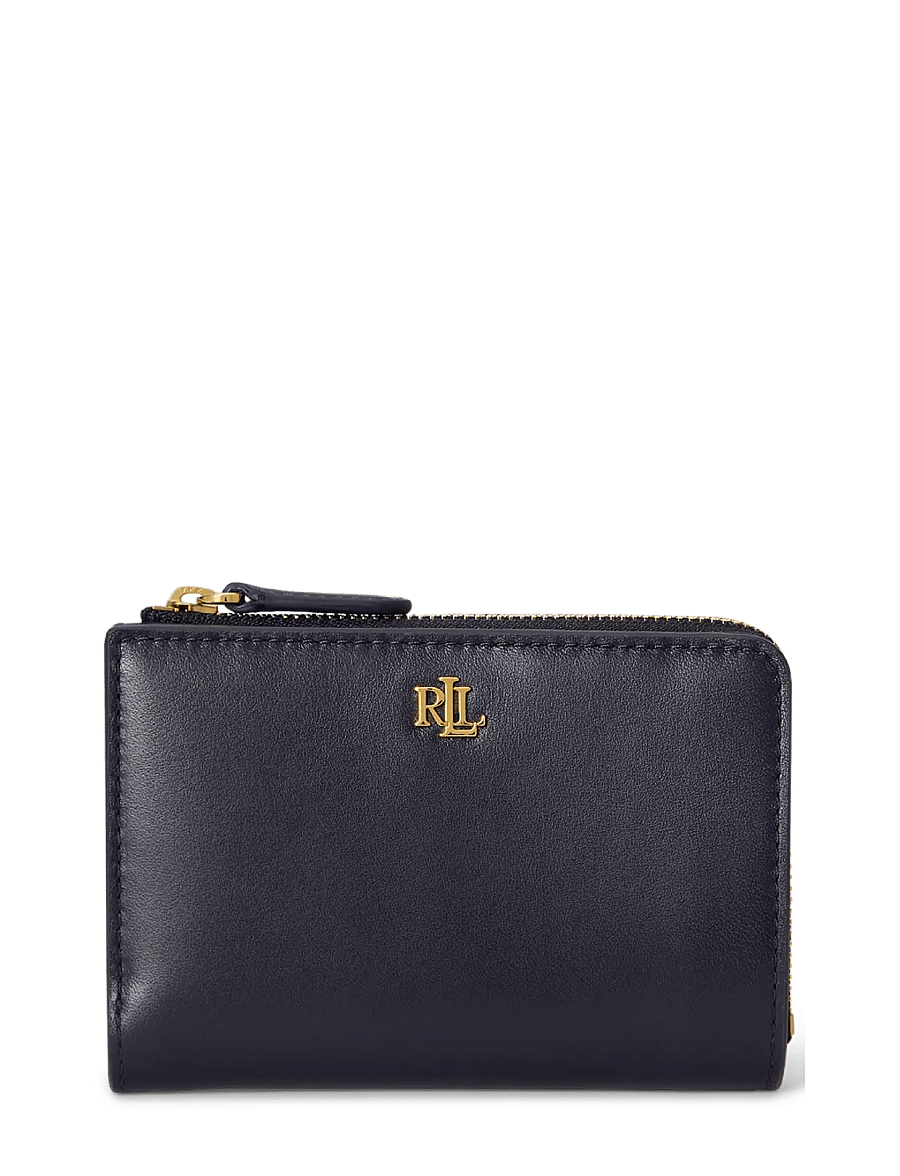 Lauren Ralph Lauren - Leather Small Bi-Fold Wallet - punge - lauren navy - 0