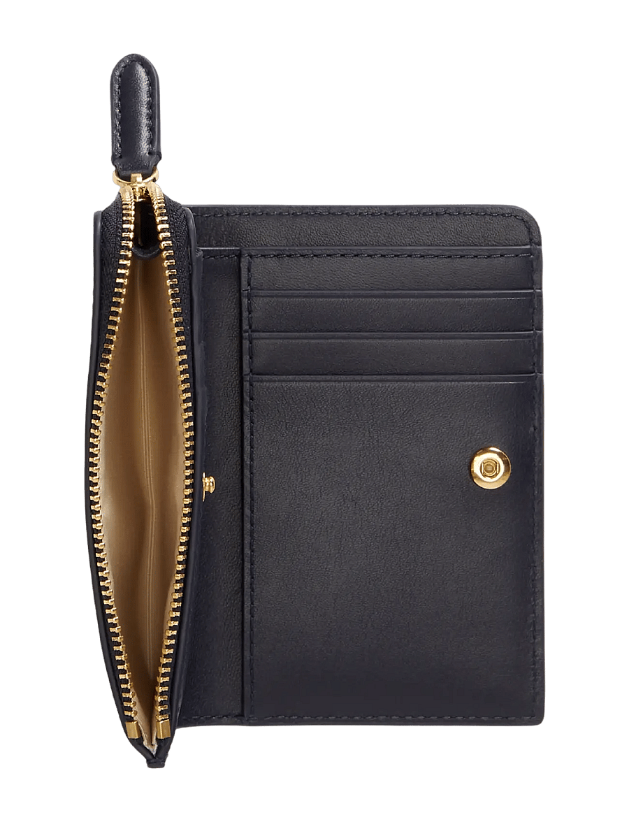 Lauren Ralph Lauren - Leather Small Bi-Fold Wallet - punge - lauren navy - 1
