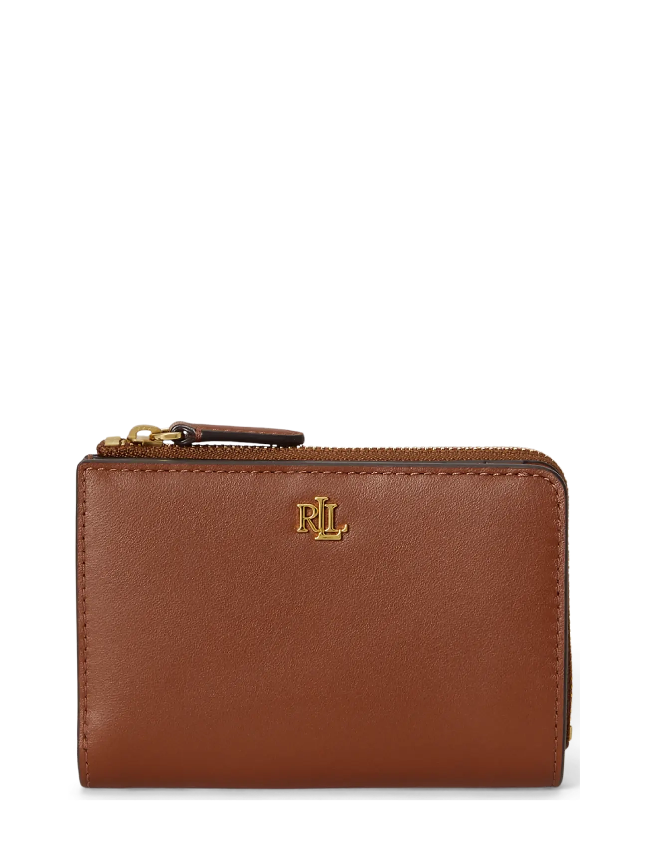 Lauren Ralph Leather Small Bi-Fold Wallet, One Size, Card Holders & Wallets, Braun - Frauen