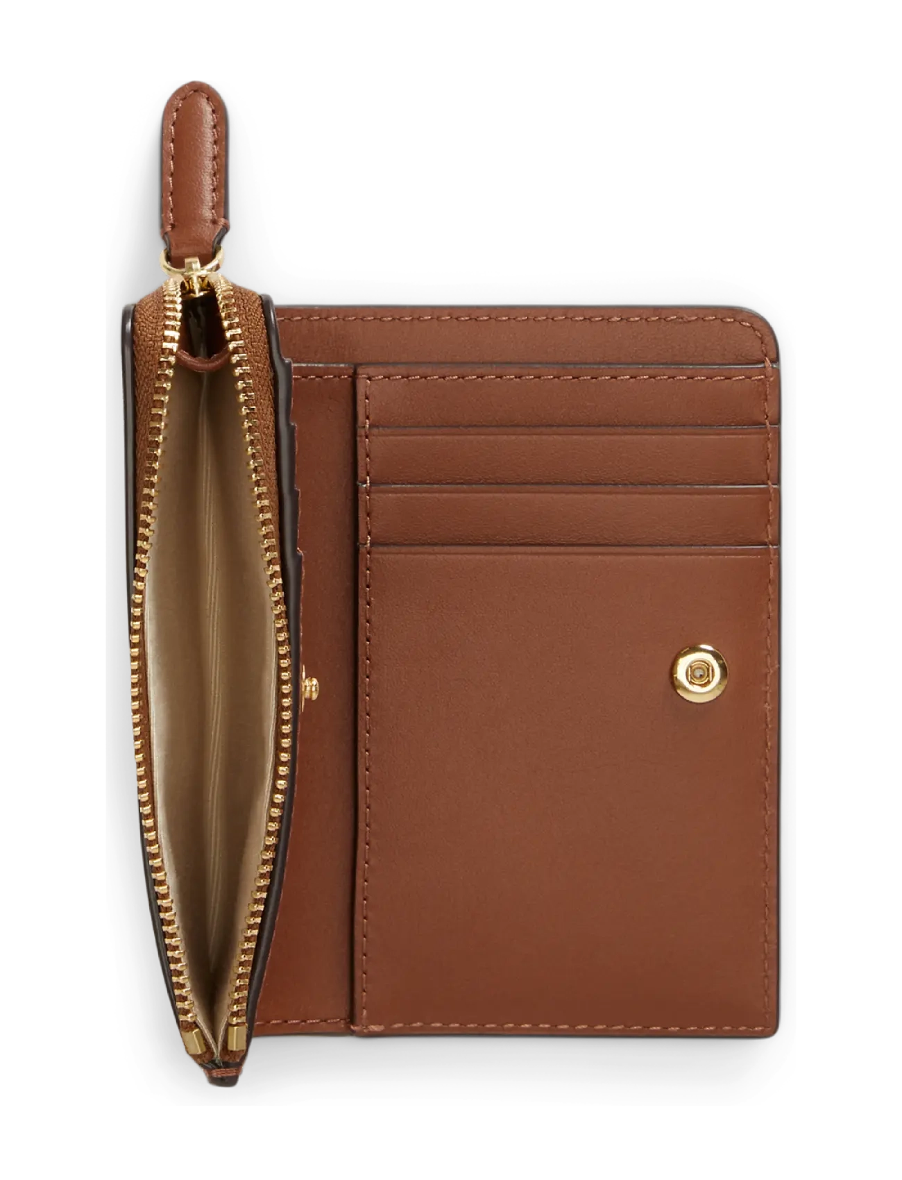 Lauren Ralph Lauren - Leather Small Bi-Fold Wallet - lauren tan - 1
