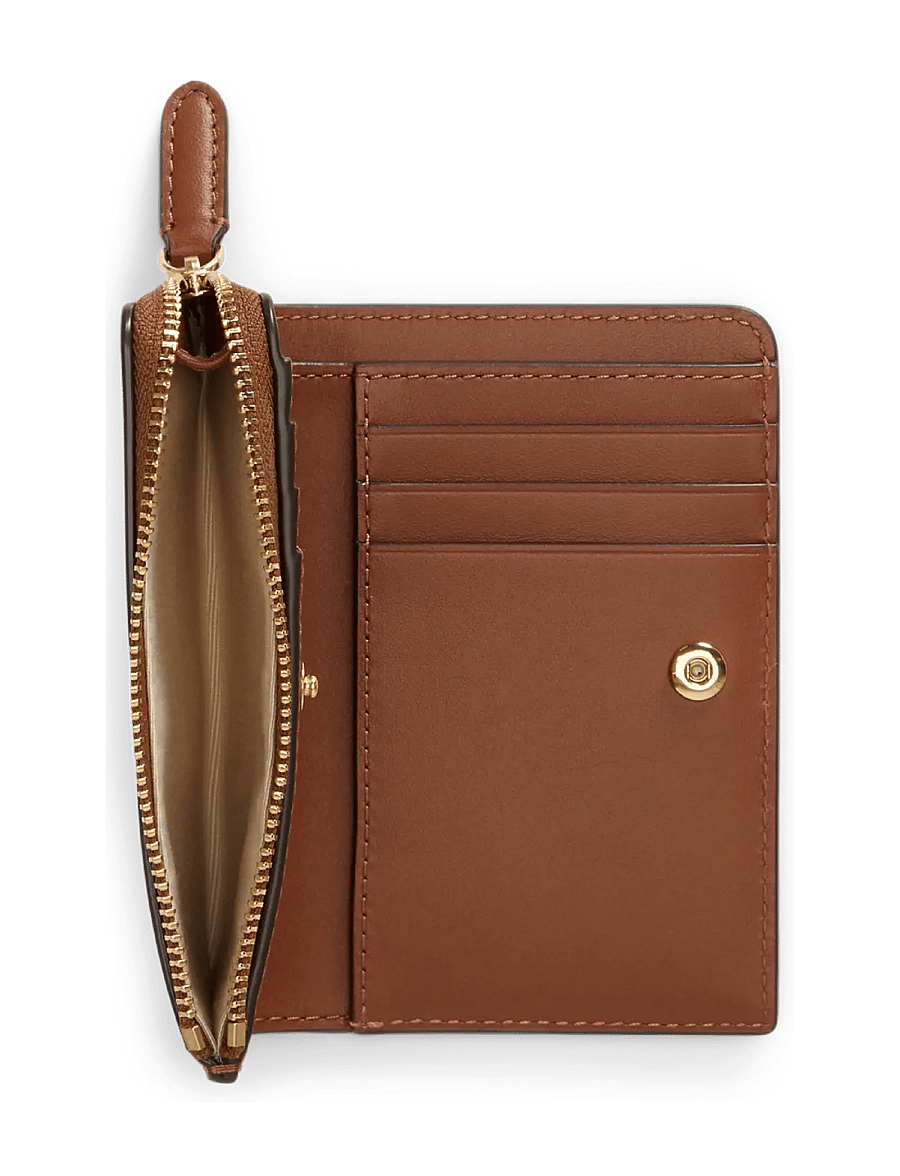 Lauren Ralph Lauren - Leather Small Bi-Fold Wallet - punge - lauren tan - 1