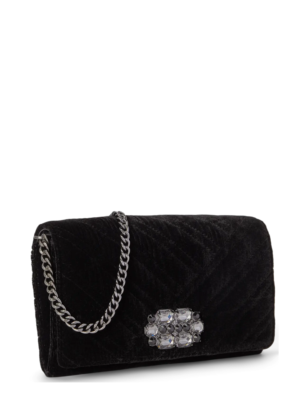 Lauren Ralph Lauren - Quilted Velvet Medium Adair II Crossbody - black - 1