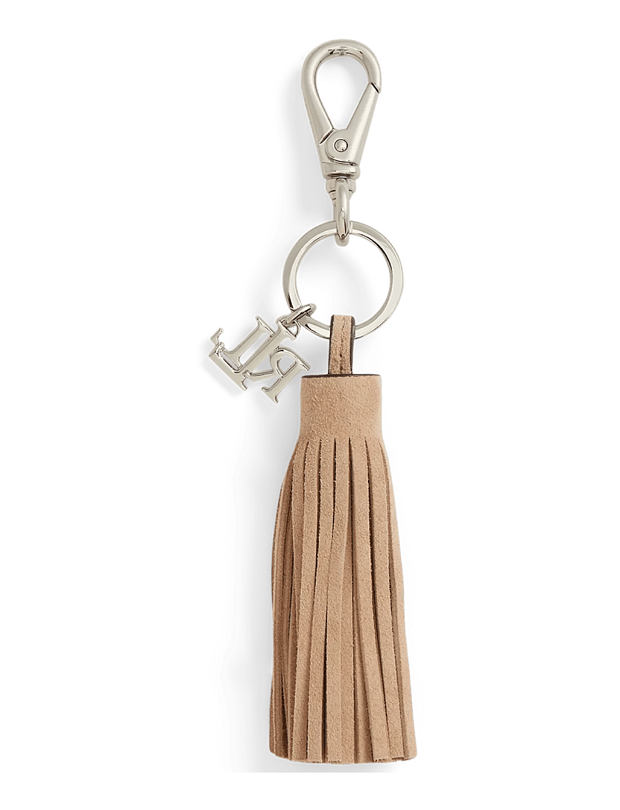 Lauren Ralph Lauren - Logo & Suede Tassel Charm - võtmehoidjad ja kotiripatsid - tan - 1