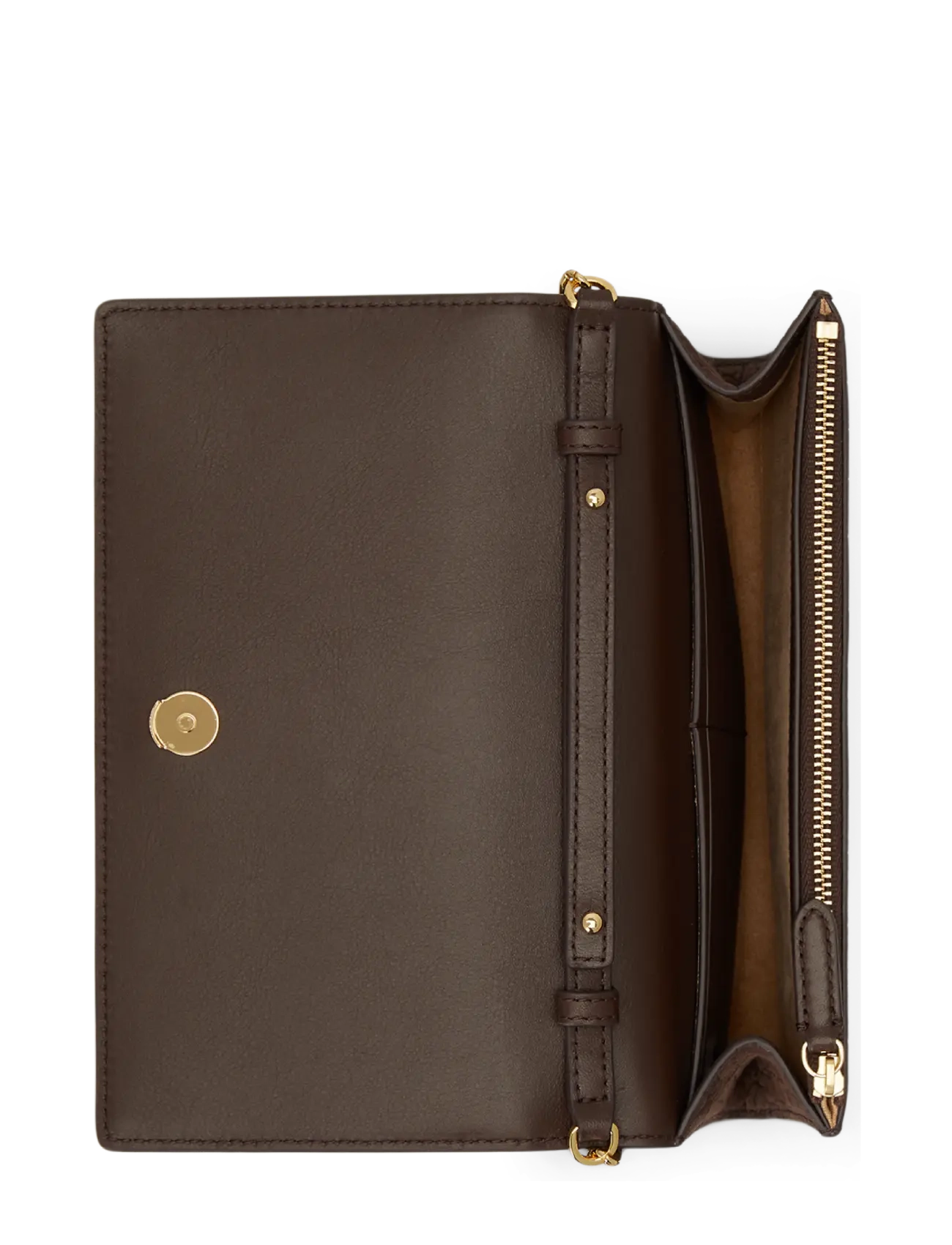 Lauren Ralph Lauren - Croc-Embossed Medium Adair II Crossbody - chestnut brown - 4