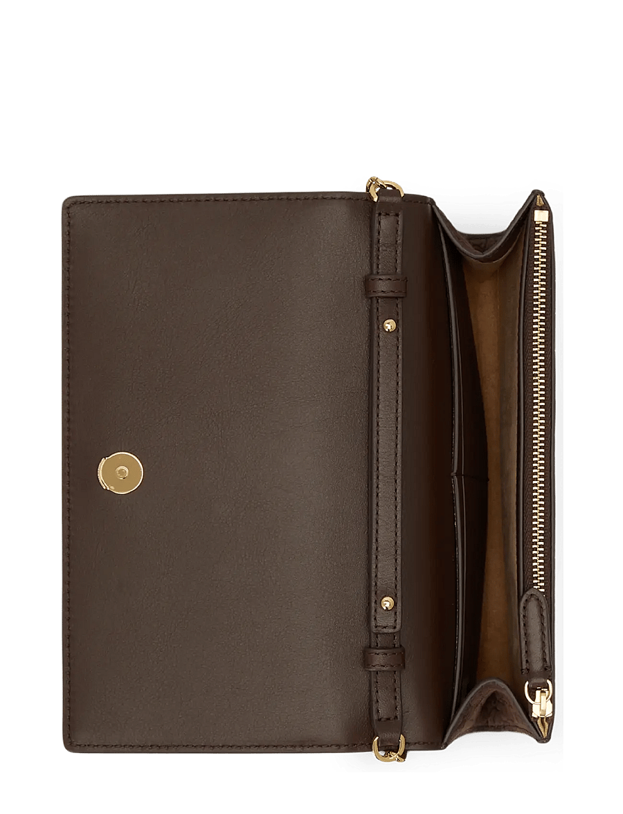 Lauren Ralph Lauren - Croc-Embossed Medium Adair II Crossbody - chestnut brown - 4