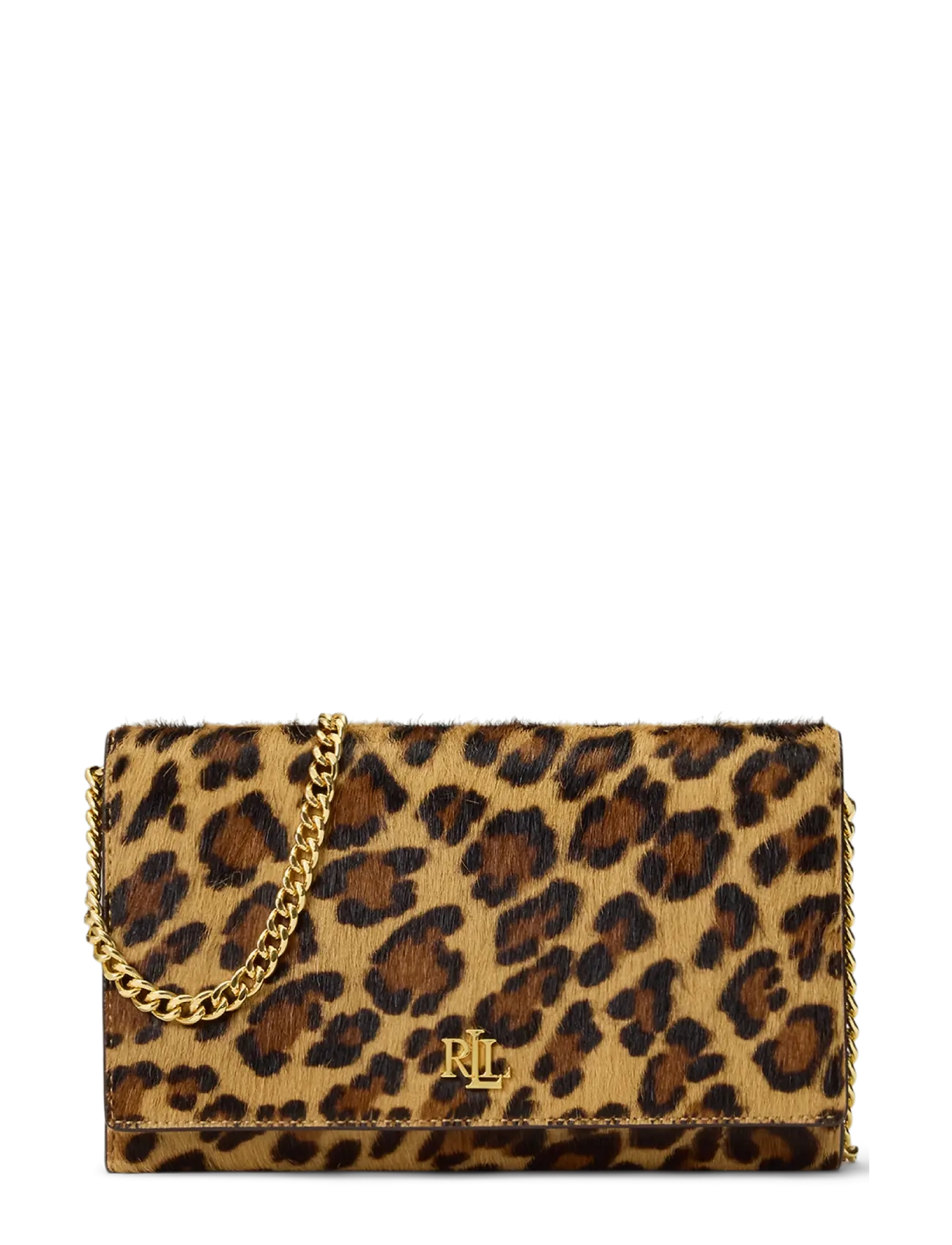 Lauren Ralph Lauren Print Haircalf Medium Adair II Crossbody - Portemonnaies & Kartenetuis - MODERN LEOPARD/CH / beige