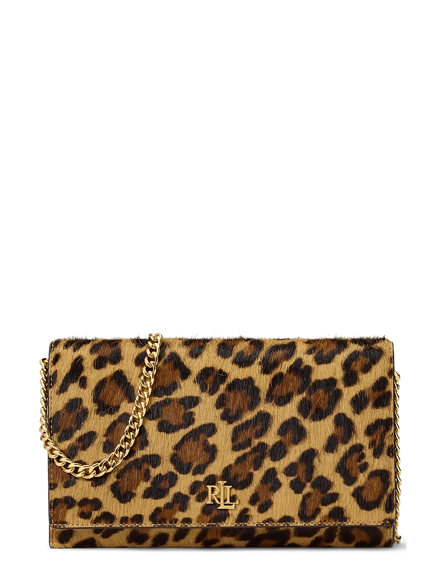 Lauren Ralph Lauren - Print Haircalf Medium Adair II Crossbody - modern leopard/ch - 0