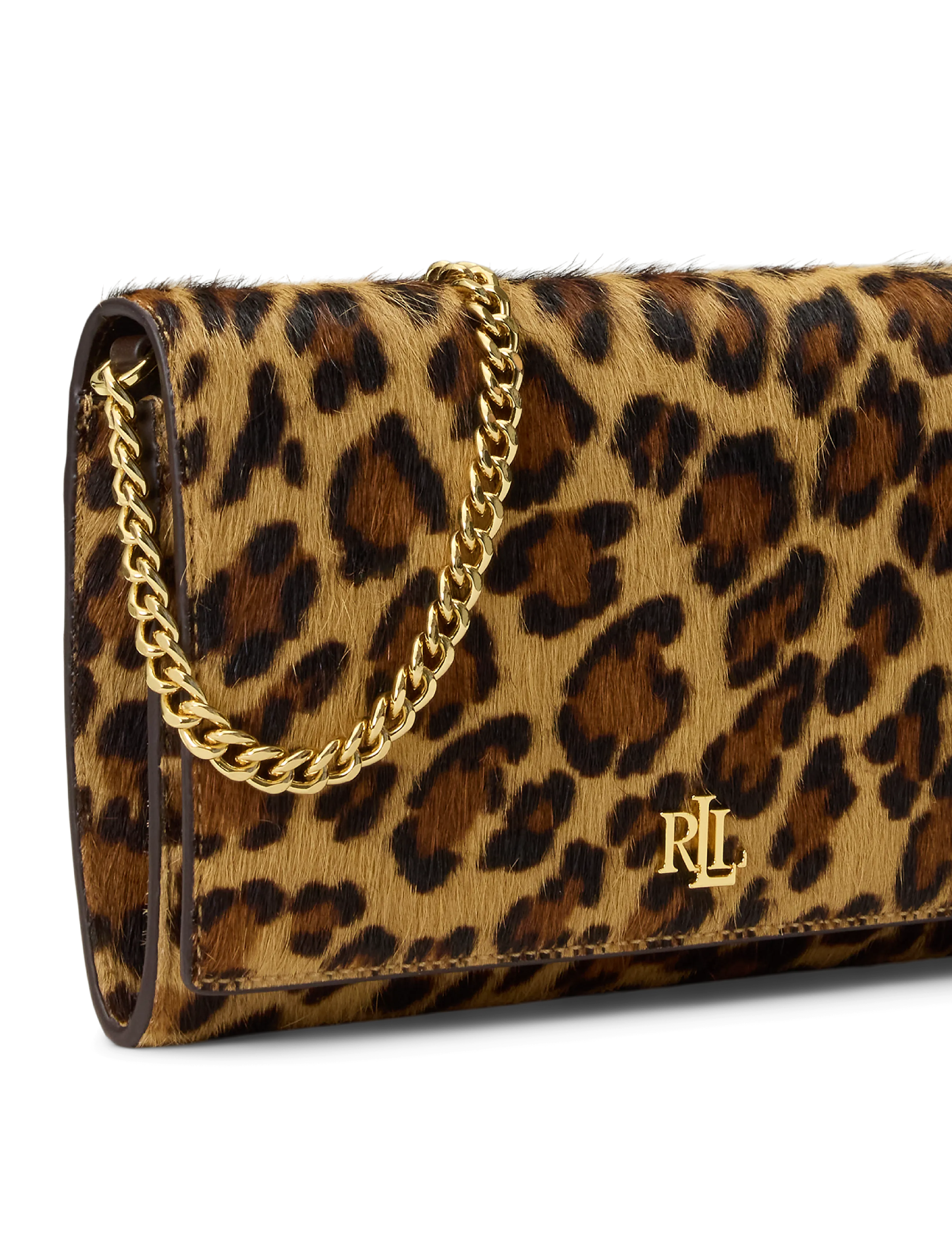 Lauren Ralph Lauren - Print Haircalf Medium Adair II Crossbody - modern leopard/ch - 5