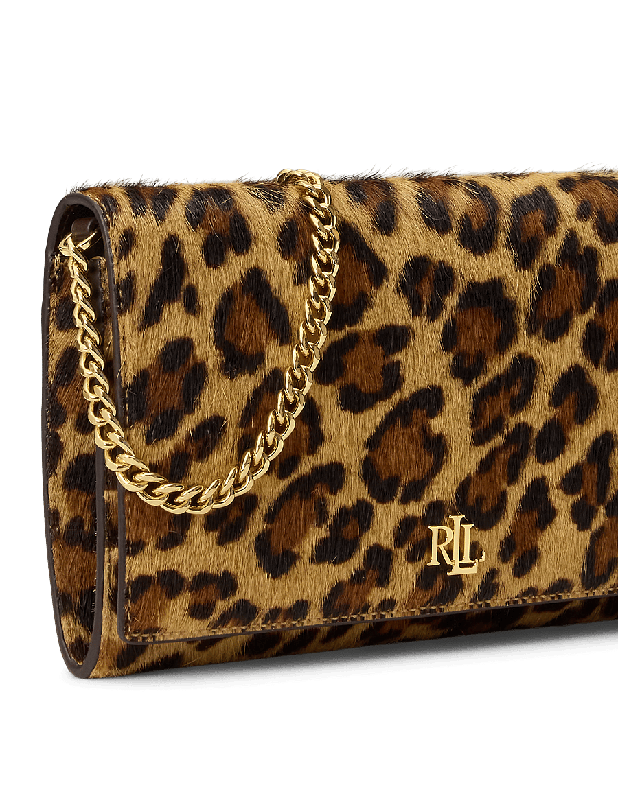 Lauren Ralph Lauren - Print Haircalf Medium Adair II Crossbody - modern leopard/ch - 5