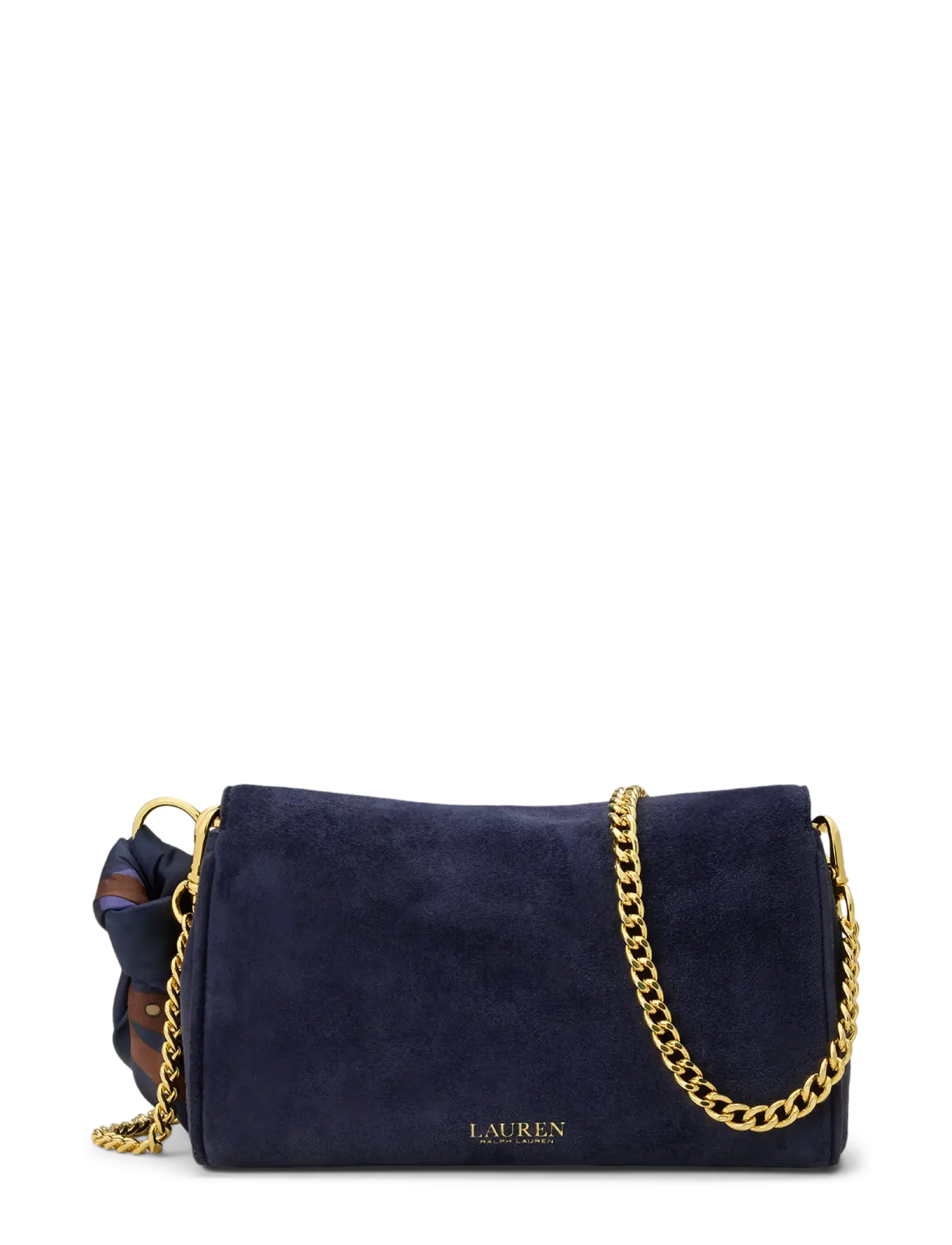 Lauren Ralph Lauren - Scarf-Trim Turn-Lock Wristlet Crossbody - lrn nvy/urban blt - 1