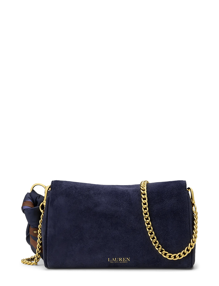 Lauren Ralph Lauren - Scarf-Trim Turn-Lock Wristlet Crossbody - lrn nvy/urban blt - 1