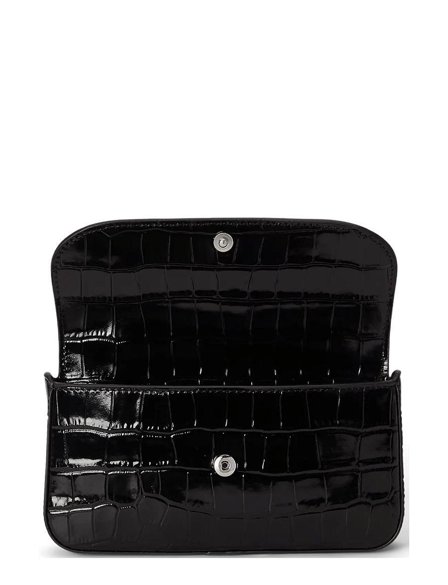 Lauren Ralph Lauren - Croc-Embossed Marcy Crossbody Wallet - black - 2