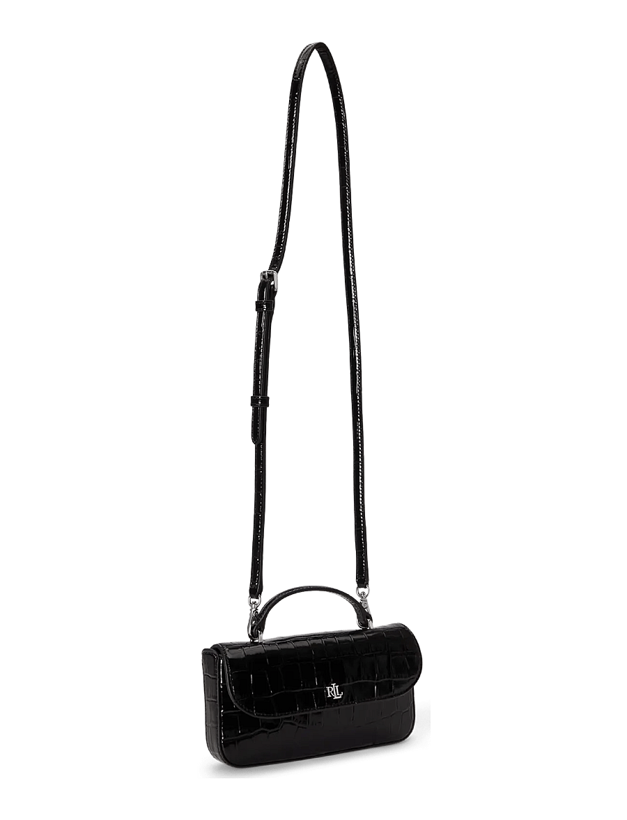 Lauren Ralph Lauren - Croc-Embossed Marcy Crossbody Wallet - black - 3