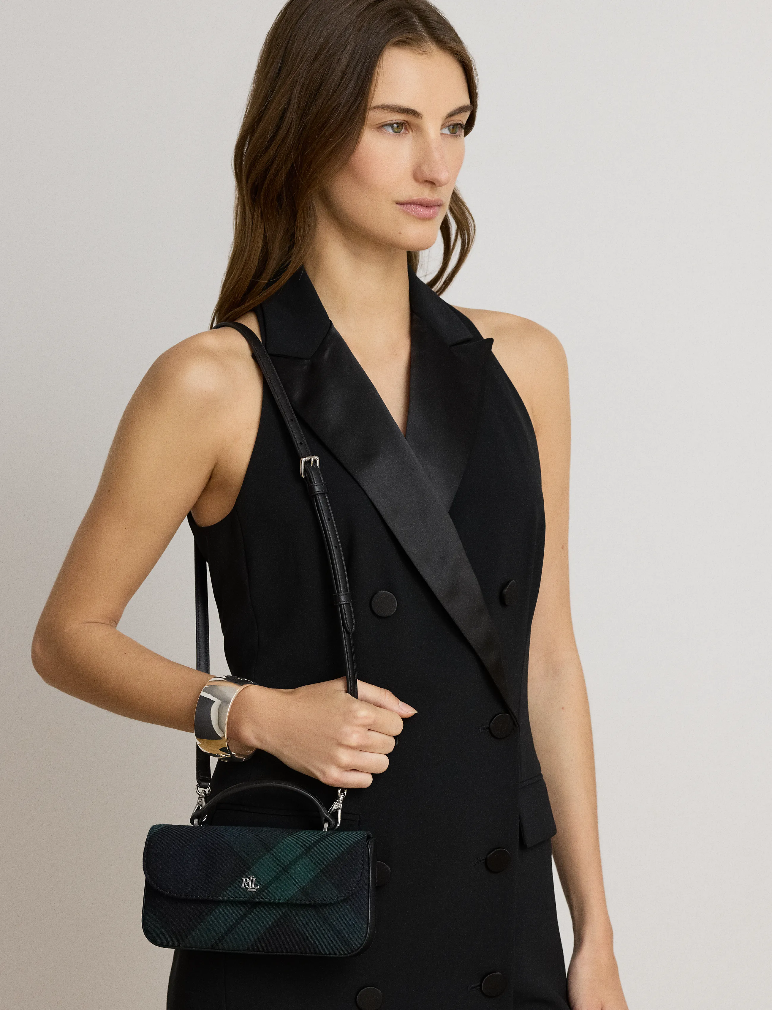 Lauren Ralph Lauren - Black Watch Twill Marcy Crossbody Wallet - black watch tarta - 5