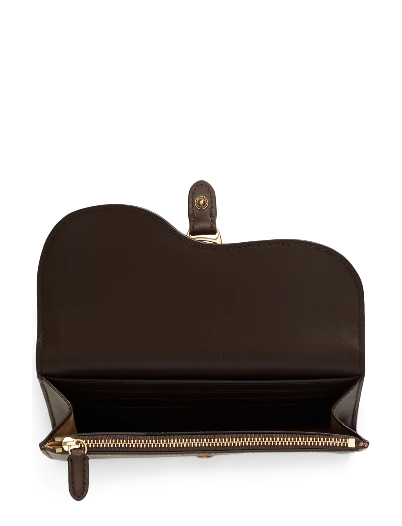 Lauren Ralph Lauren - Studded Leather Tasha Continental Wallet - chestnut brown - 1