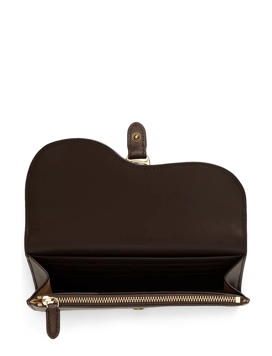 Lauren Ralph Lauren - Studded Leather Tasha Continental Wallet - chestnut brown - 1