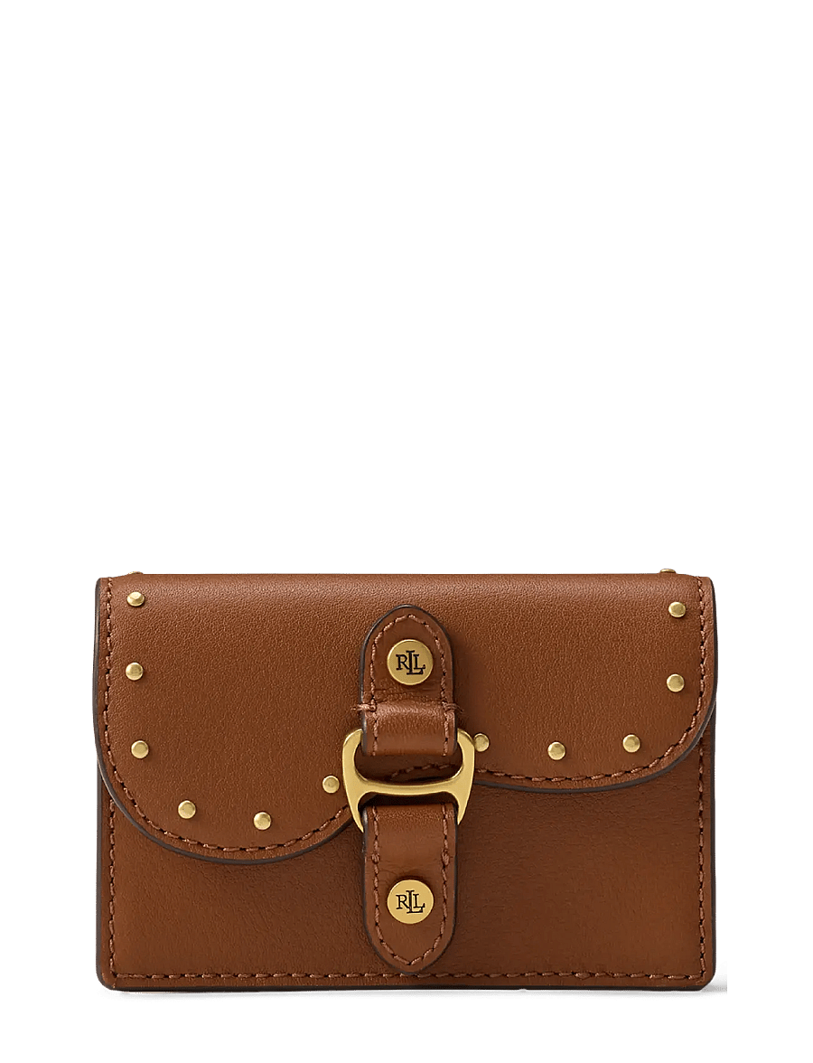 Lauren Ralph Lauren - Studded Leather Small Tasha Card Case - kartenetuis - lauren tan - 0