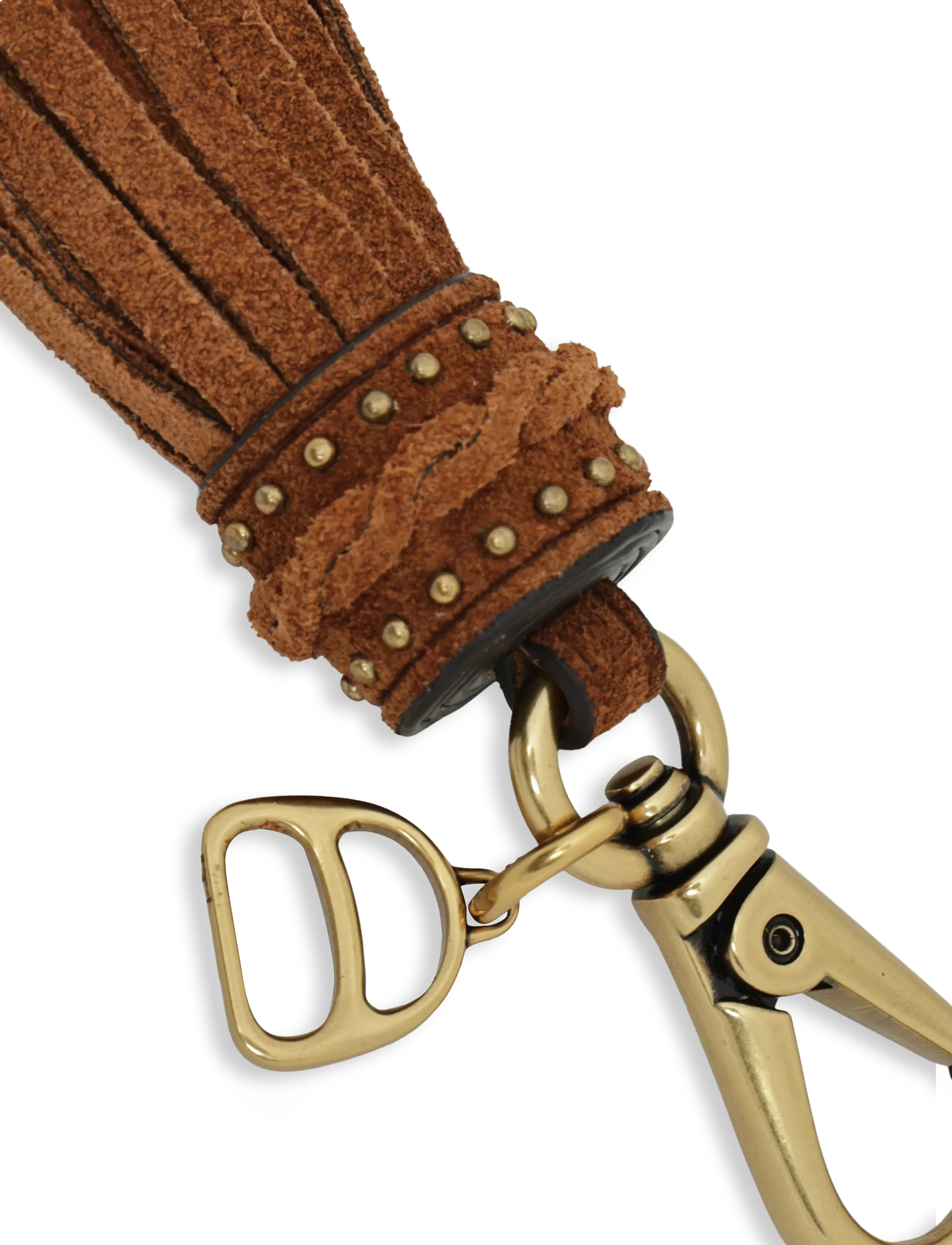 Lauren Ralph Lauren - D-Ring & Studded Suede Tassel Charm - sügisene kokkuhoid - lauren tan - 3