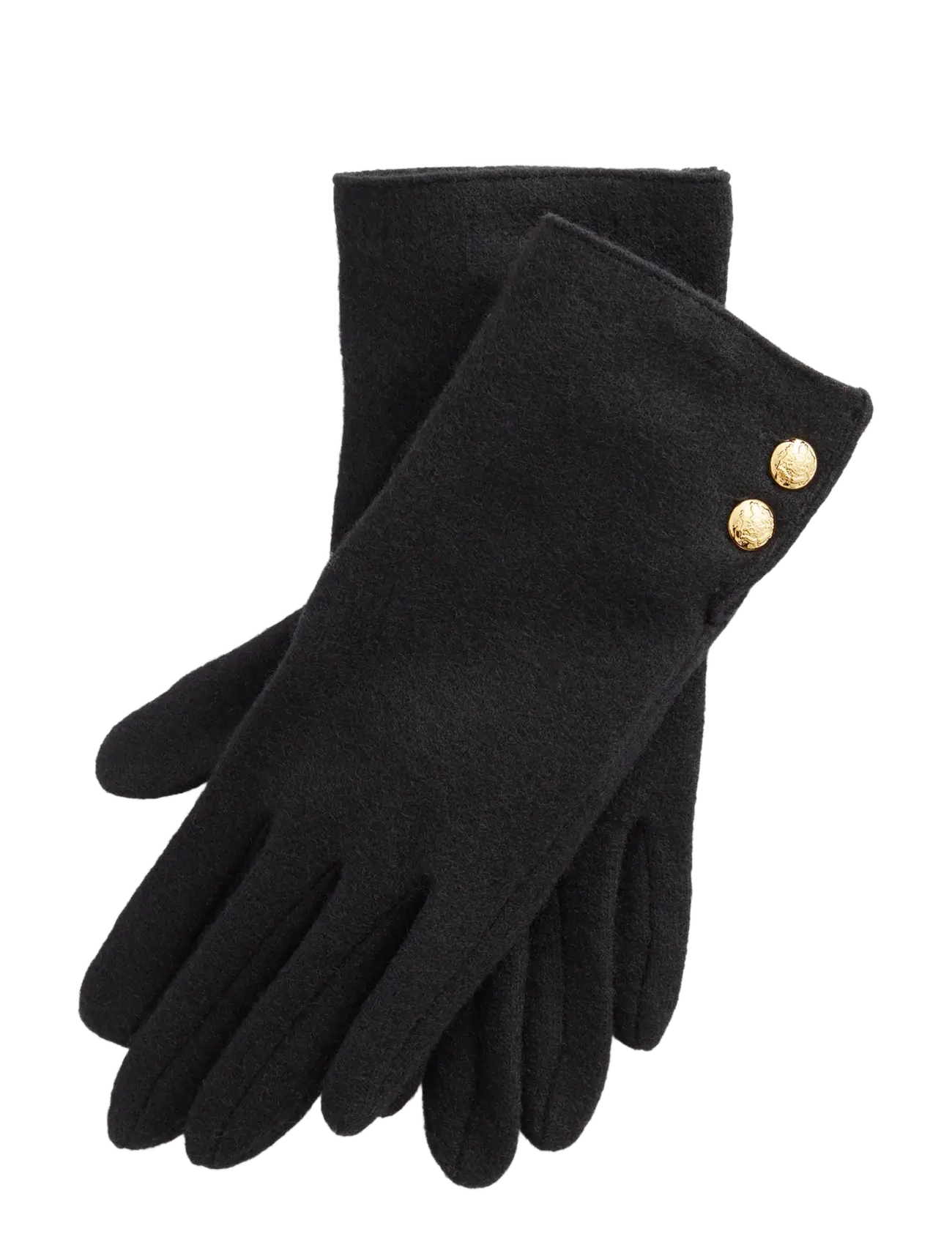 Two-Button Tech Gloves - BLACK