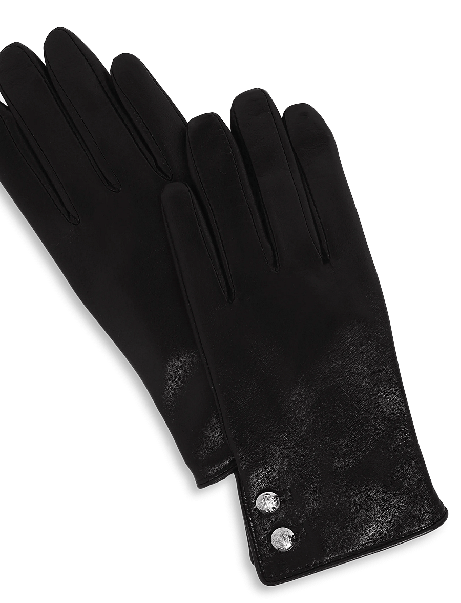Lauren Ralph Lauren - SHEEPSKIN-LTHR BUT GLV-GLV - lederhandschuhe - black - 2