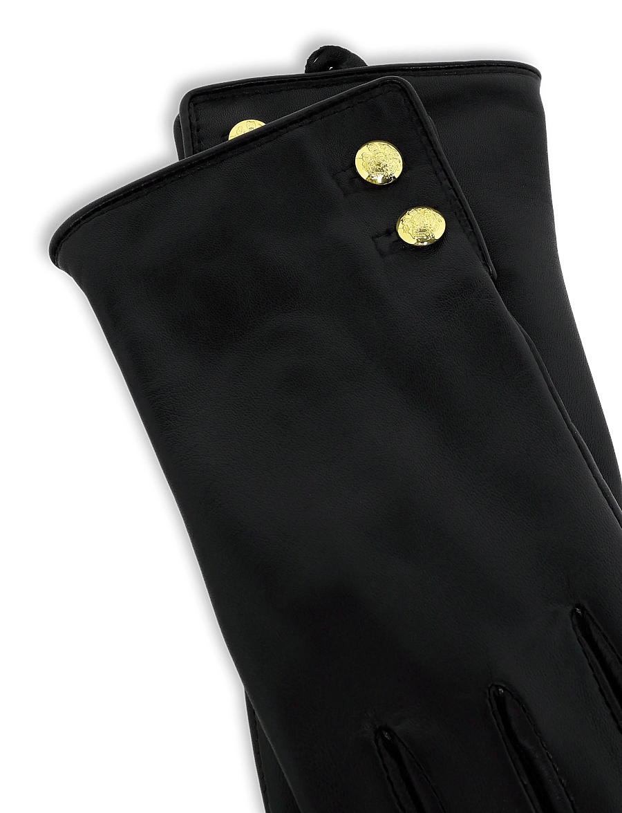 Lauren Ralph Lauren - SHEEPSKIN-LTHR BUT GLV-GLV - lederhandschuhe - black - 3