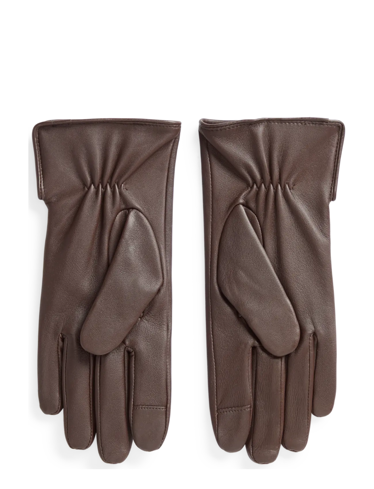 Lauren Ralph Lauren - Sheepskin Tech Gloves - skinnhandskar - brown - 1