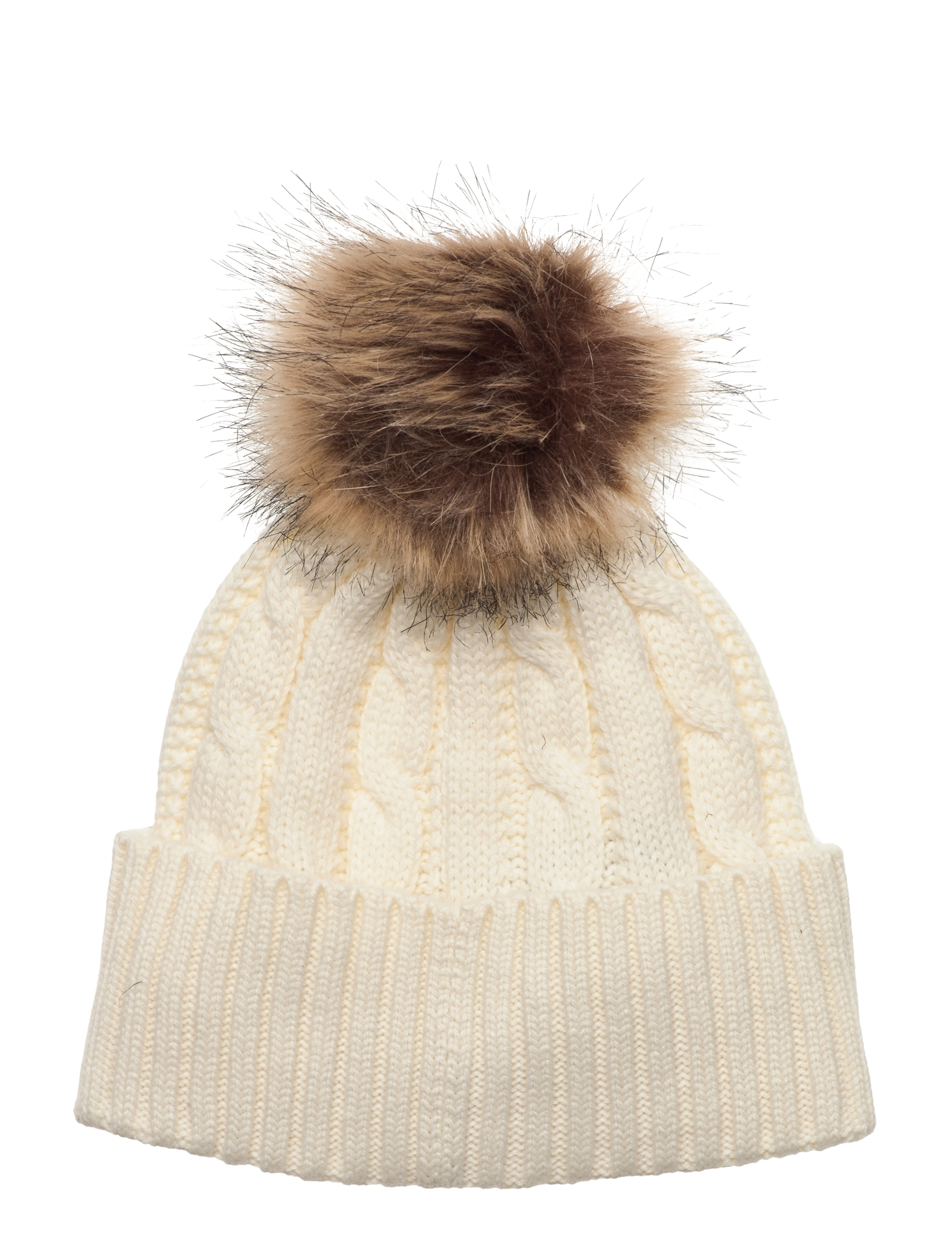 Lauren Ralph Lauren - Crest-Patch Pom-Pom Beanie - cream - 1