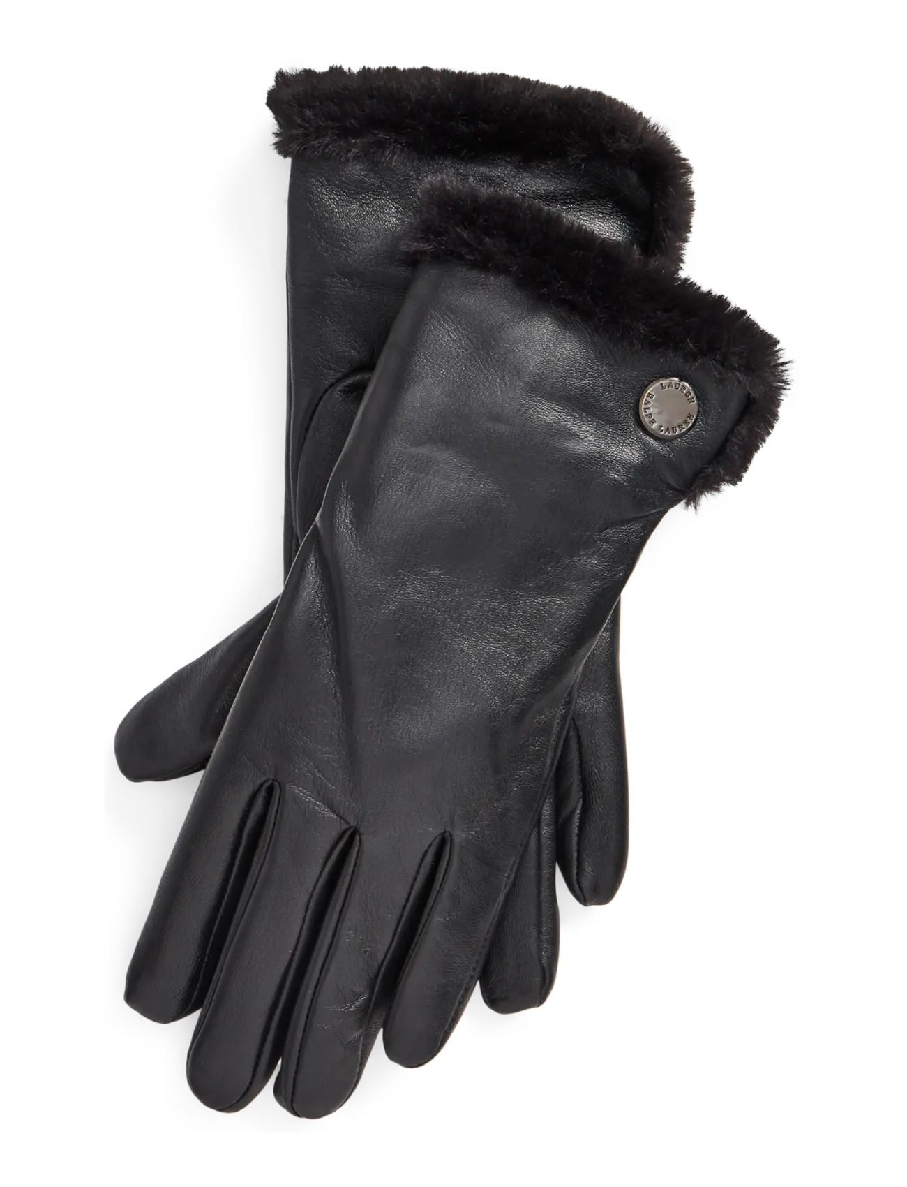 Lauren Ralph Lauren - Sheepskin Tech Gloves - fingervantar - black - 1