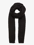 Cable-Knit Scarf - BLACK