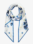 Phylicia Floral Silk Twill Scarf - WHITE