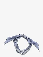 Maia Floral Silk Twill Diamond Scarf - MEDIUM BLUE