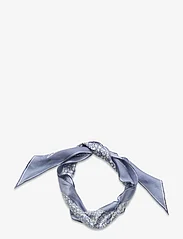Lauren Ralph Lauren - Maia Floral Silk Twill Diamond Scarf - dunne sjaals - medium blue - 0