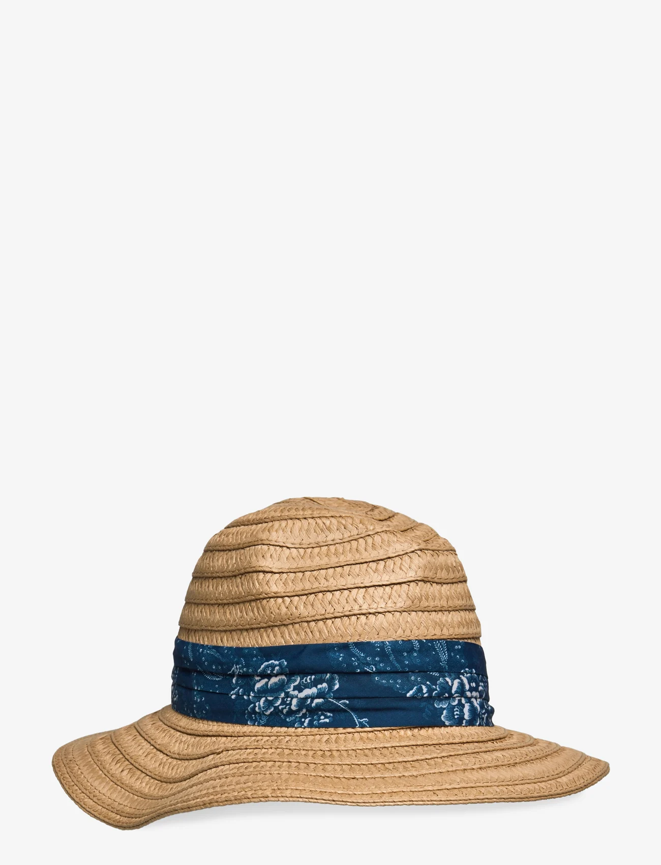 Lauren Ralph Lauren - Straw Fedora - straw hats - natural/blue flor - 0
