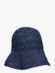 Lauren Ralph Lauren - Crocheted Straw Bucket Hat - straw hats - indigo dusk - 0