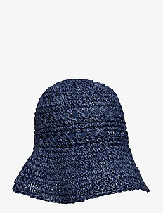 Crocheted Straw Bucket Hat, Lauren Ralph Lauren