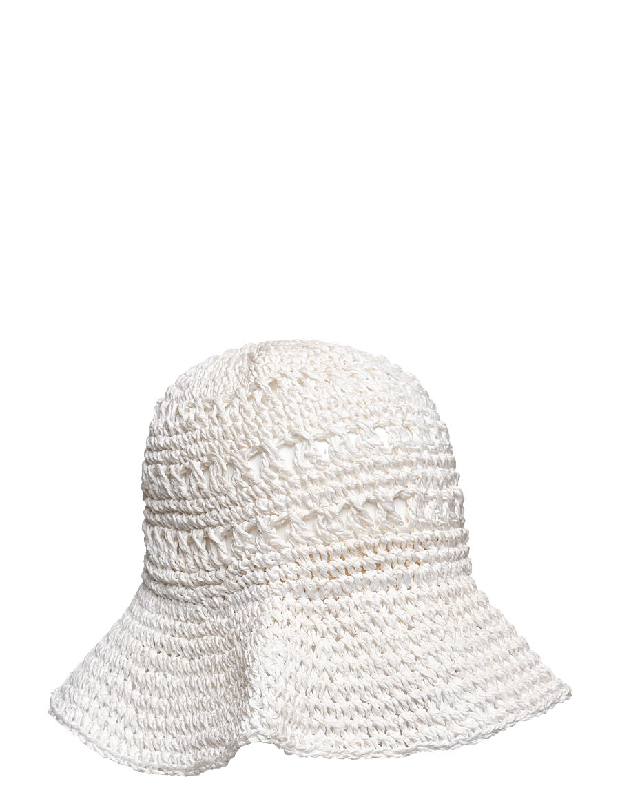 Lauren Ralph Lauren - Crocheted Straw Bucket Hat - silk white - 0