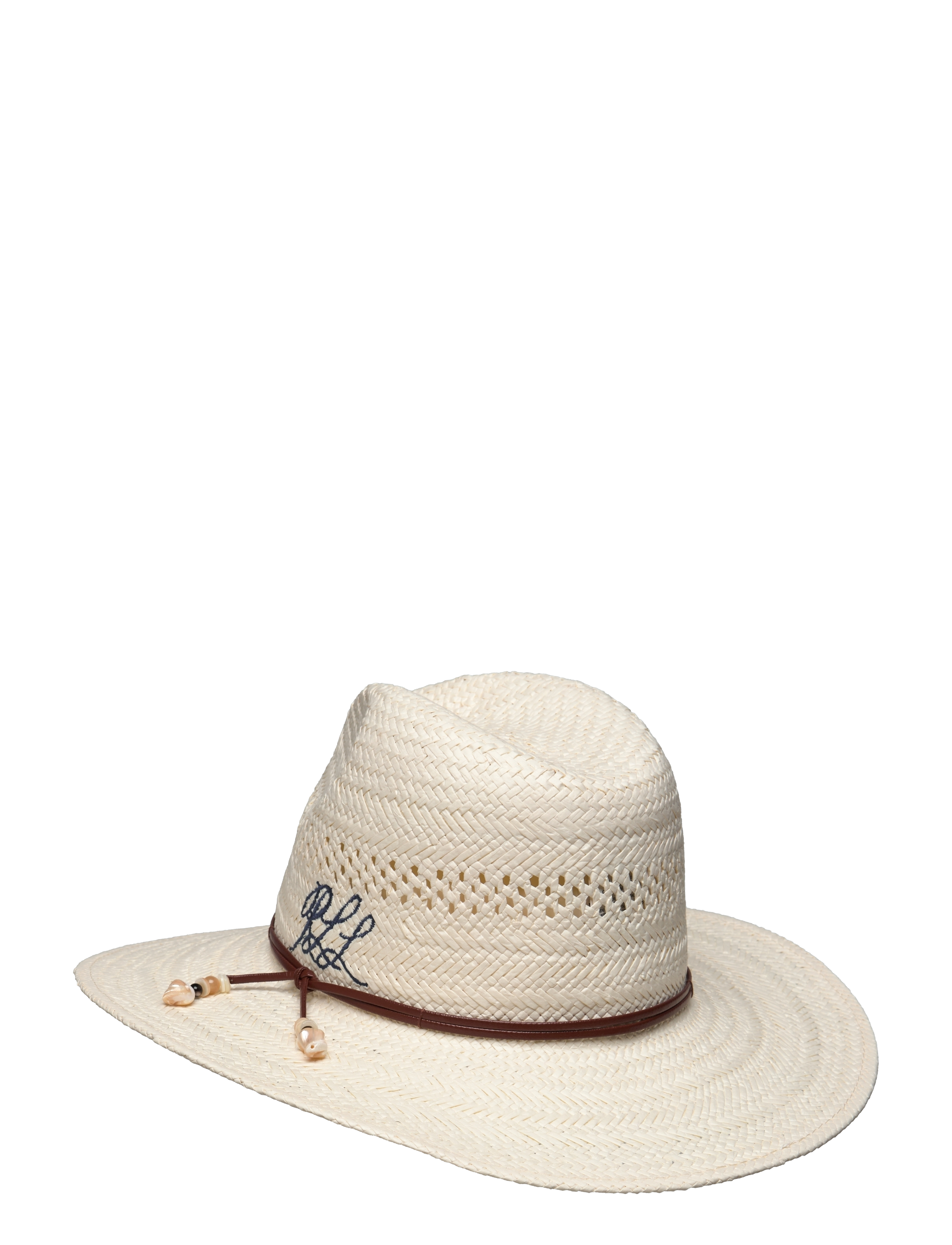 Lauren Ralph Lauren - Open-Worked Straw Fedora - bone - 1