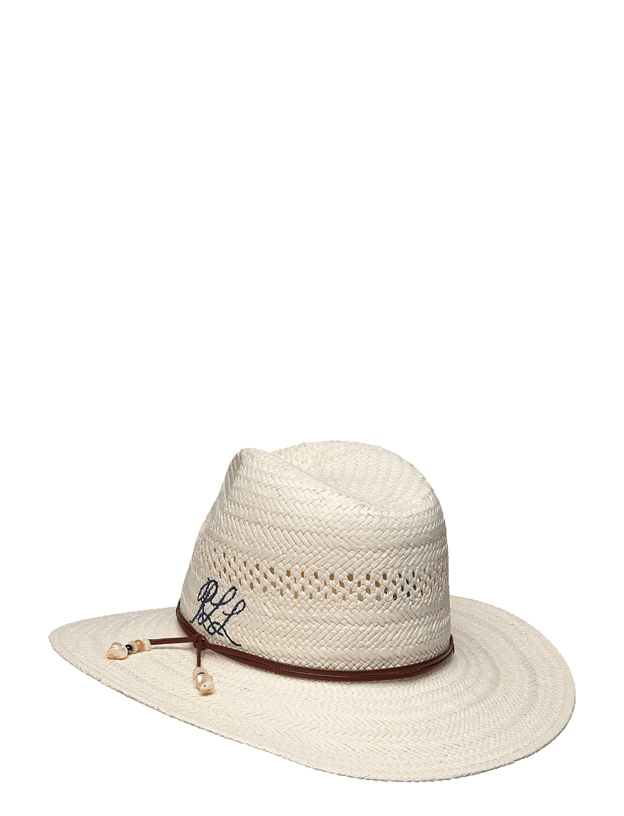 Lauren Ralph Lauren - Open-Worked Straw Fedora - bone - 1