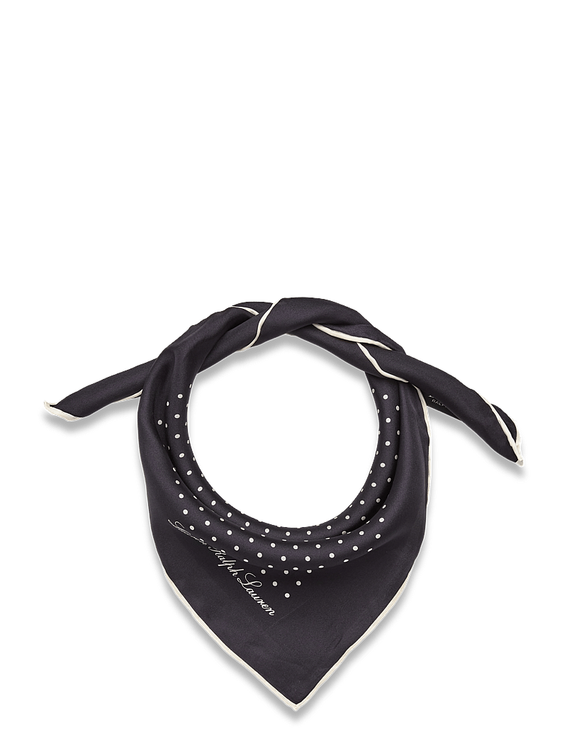 Silk Twill Black Silk Square Scarf Lauren Ralph Lauren Polka-dot