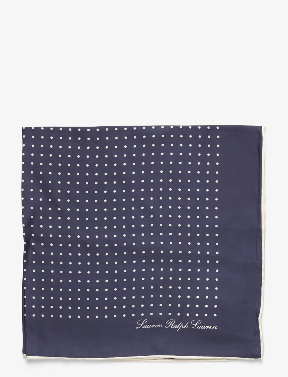 Lauren Ralph Lauren - Polka-Dot Silk Twill Square Scarf - léttir treflar - navy - 1