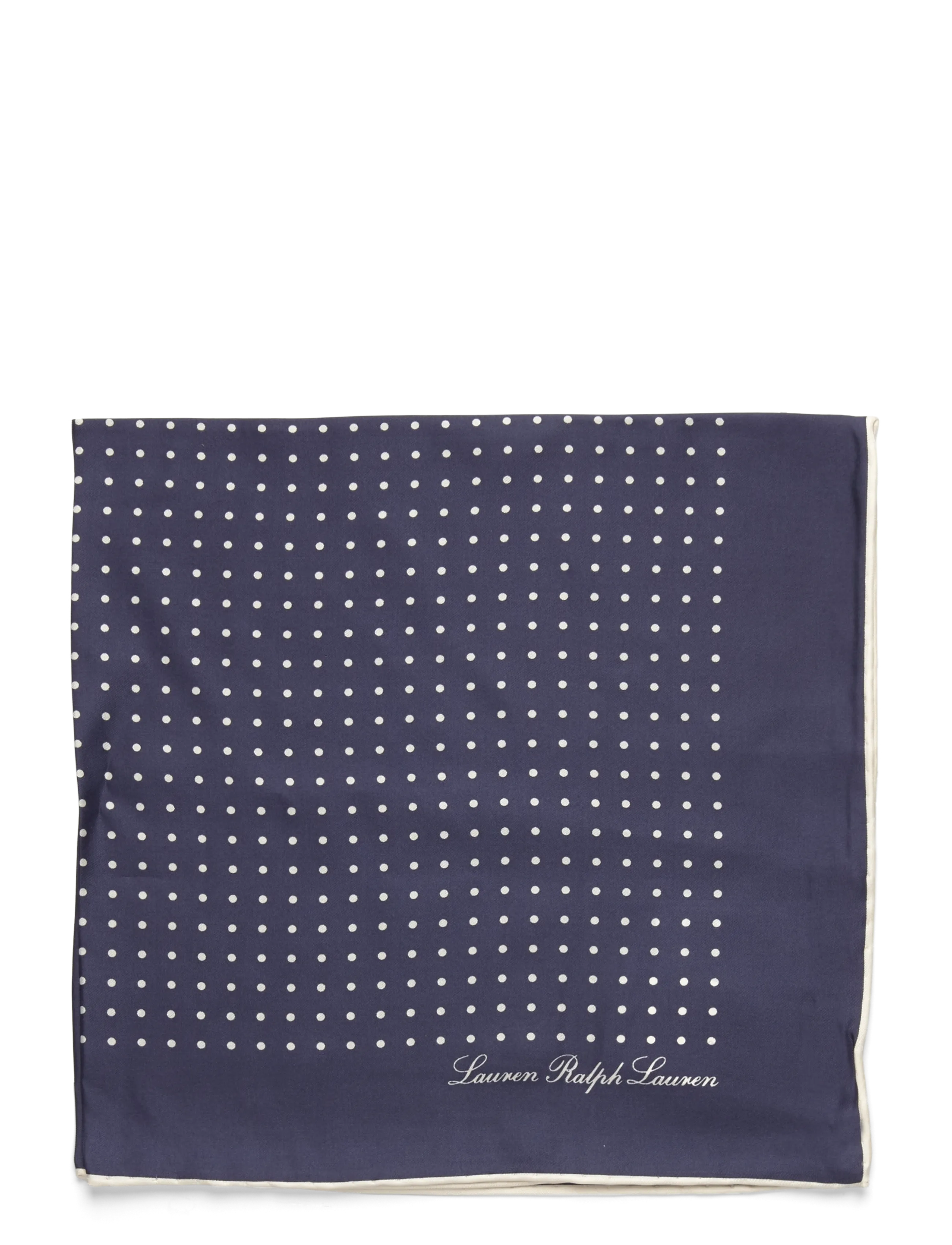 Lauren Ralph Lauren - Polka-Dot Silk Twill Square Scarf - navy - 1