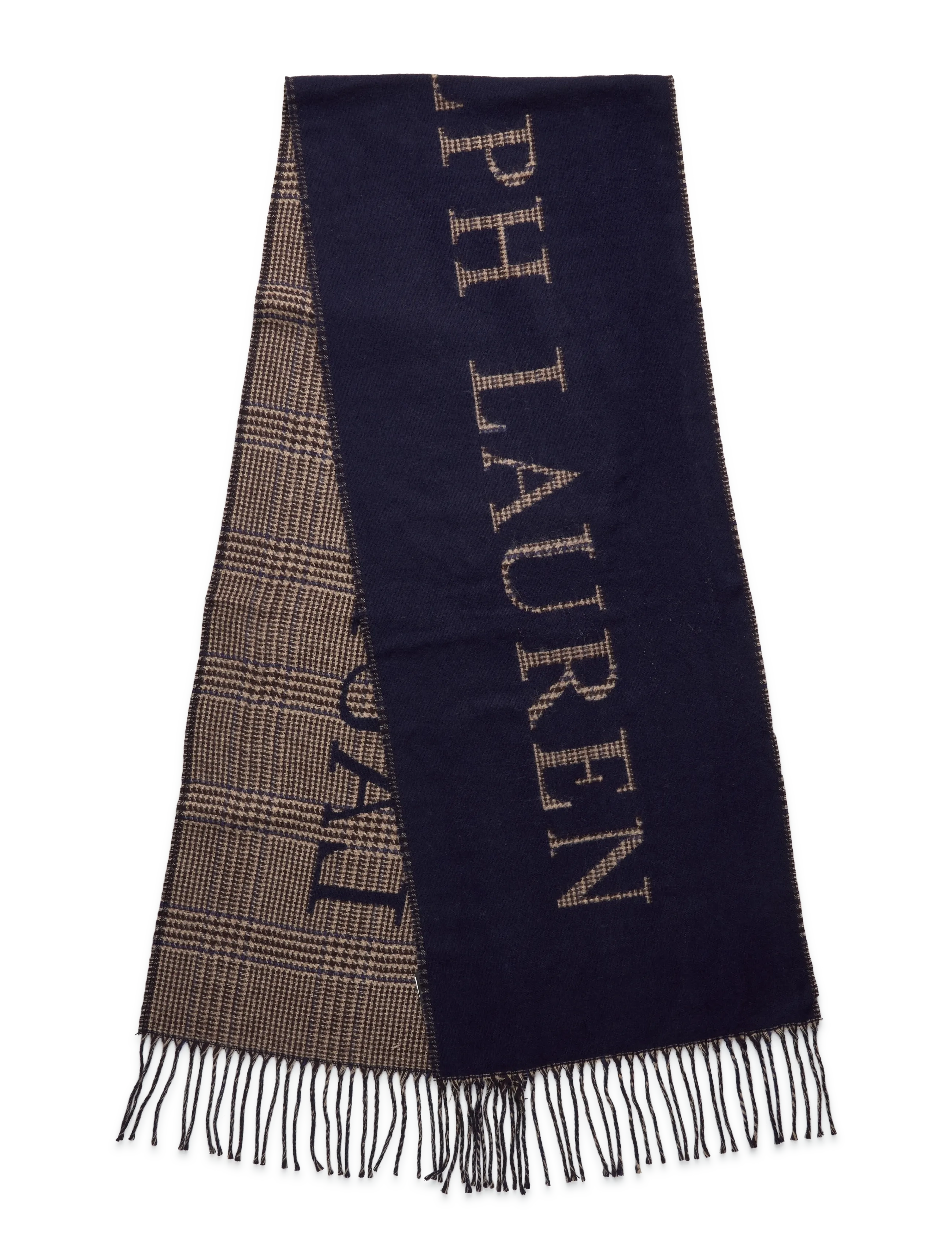 Lauren Ralph Lauren - Reversible Logo Jacquard Scarf - navy - 2