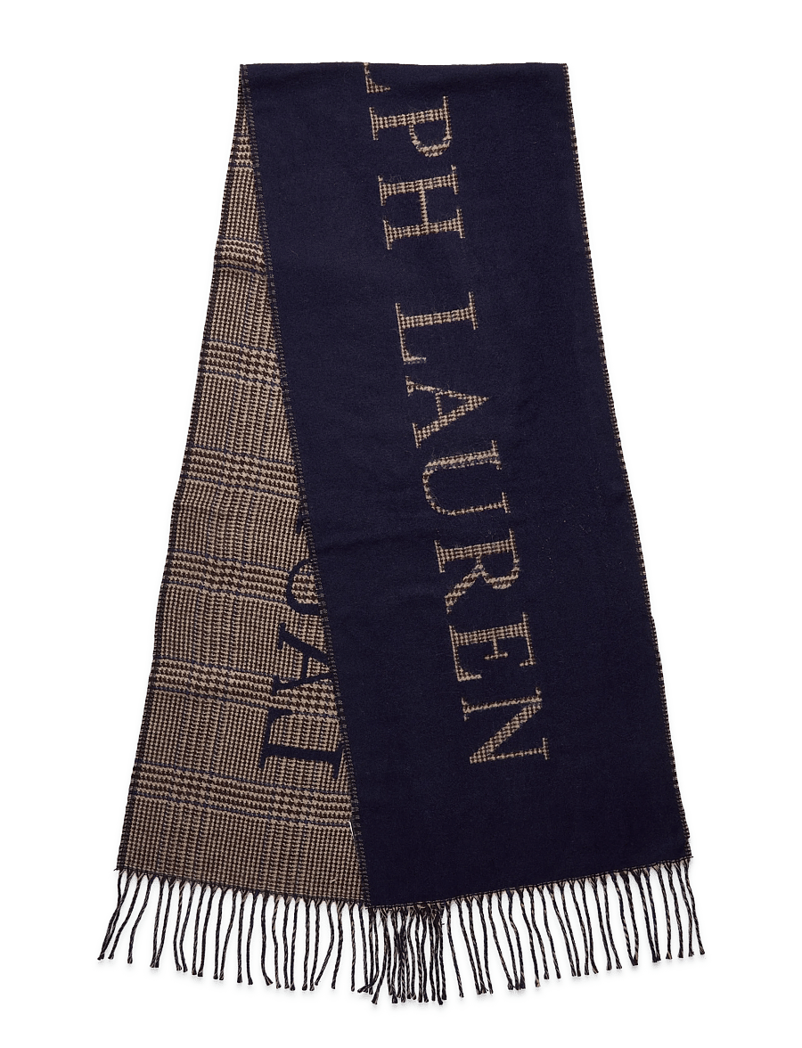 Lauren Ralph Lauren - Reversible Logo Jacquard Scarf - navy - 2